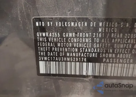 2017 Volkswagen Golf Sportwagen Tsi S/Tsi Se/Tsi Sel from USA, damaged, VIN 3VWC17AU3HM529176